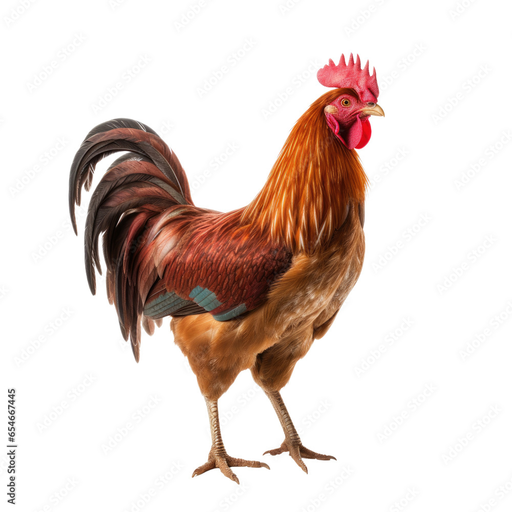 Fototapeta premium Rooster on transparent background