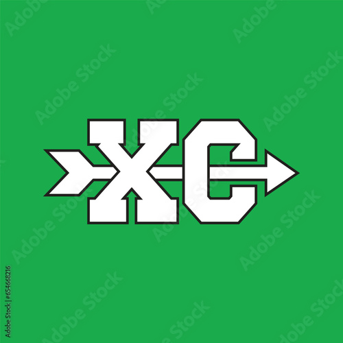 XC CROSS COUNTRY T shirt design vector 