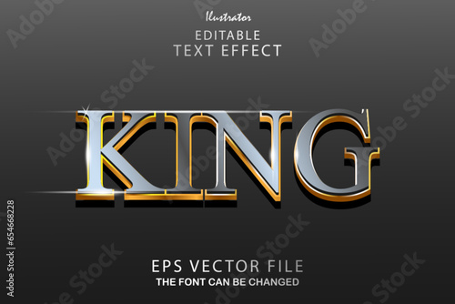 Editable king text effect
