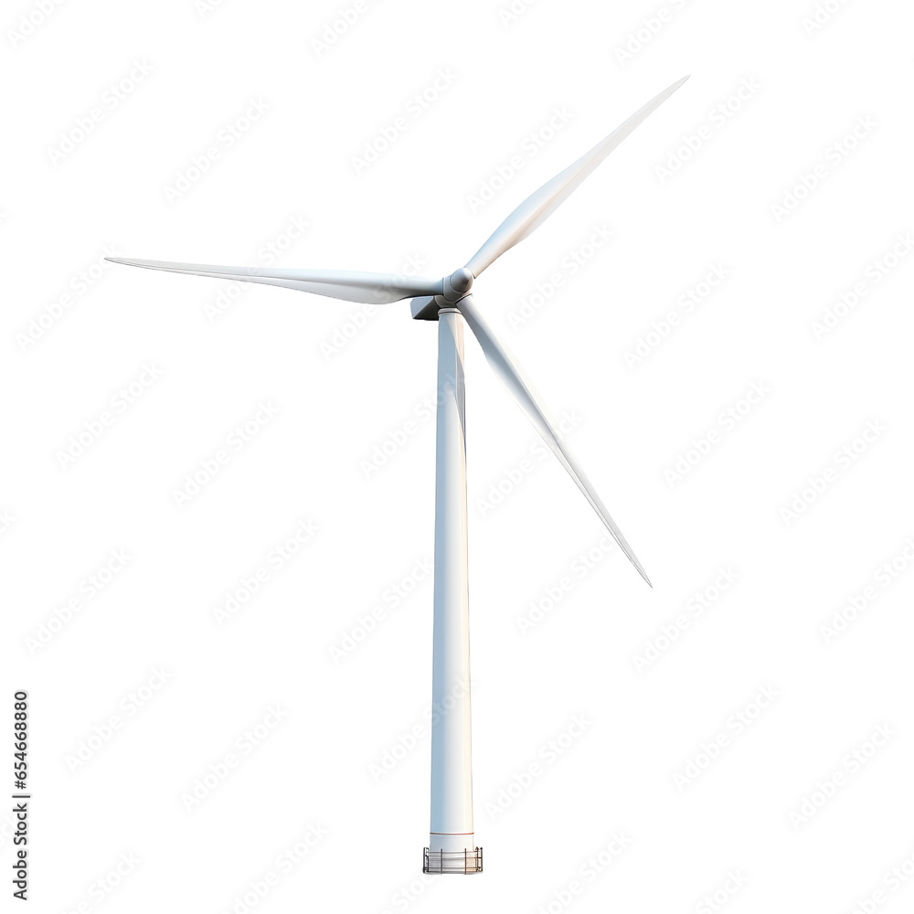 Wind turbine on transparent background Wind turbine on transparent background