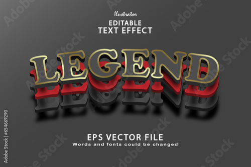 Editable legend text effect