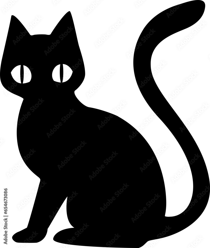 Fototapeta premium 黒猫のベクターイラスト