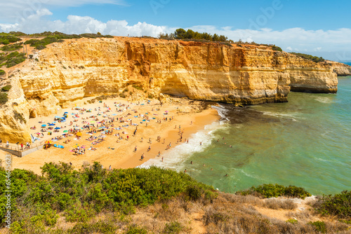 Praia de Benagil, most famous beautiful Benagil beach in Algarve, Atlantic coast, Portugal