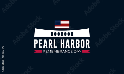 National Pearl Harbor Remembrance Day December 7 background Vector Illustration 