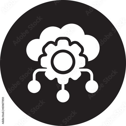 cloud technology glyph icon