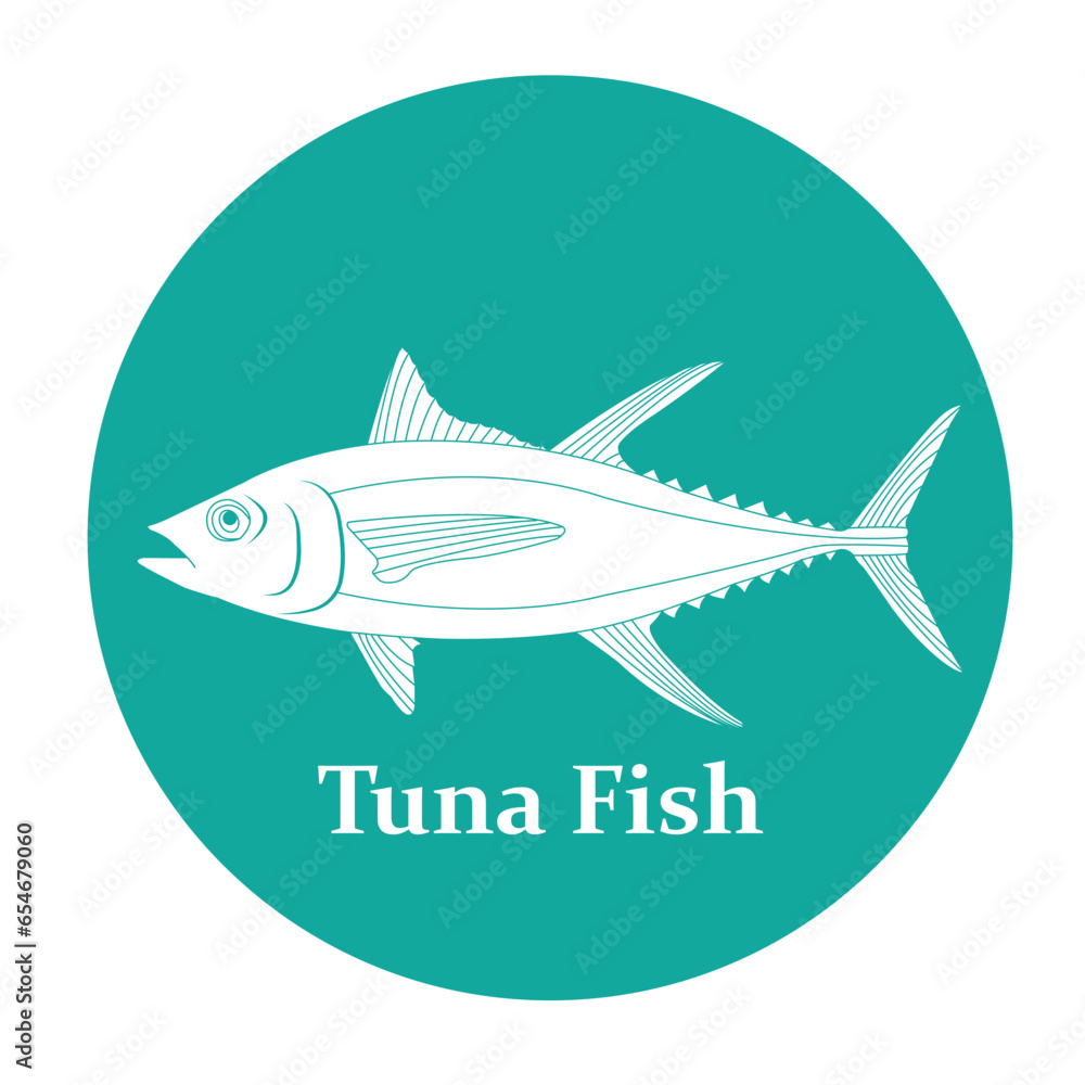 Obraz premium Tuna fish icon