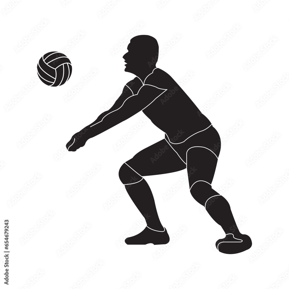 Volley ball player icon
