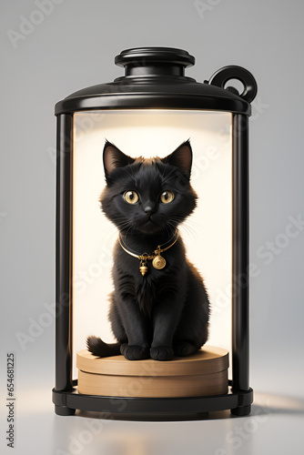 Cute black cat high quality