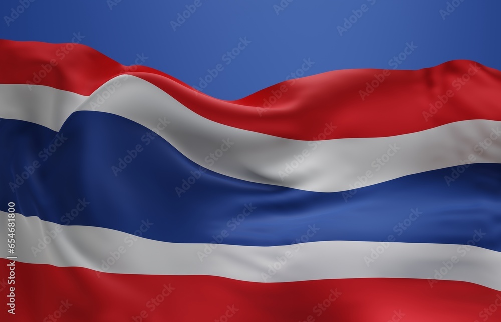 Fototapeta premium Abstract Thailand Flag 3D Render Background (3D Artwork)