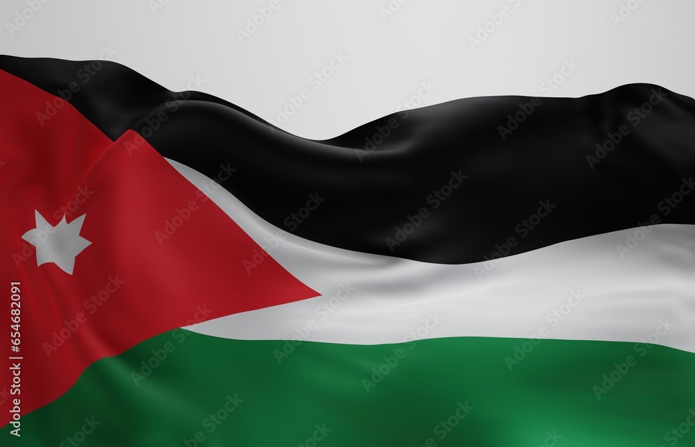Abstract Jordan Flag 3D Render Background (3D Artwork) Abstract Jordan Flag 3D Render Background (3D Artwork)