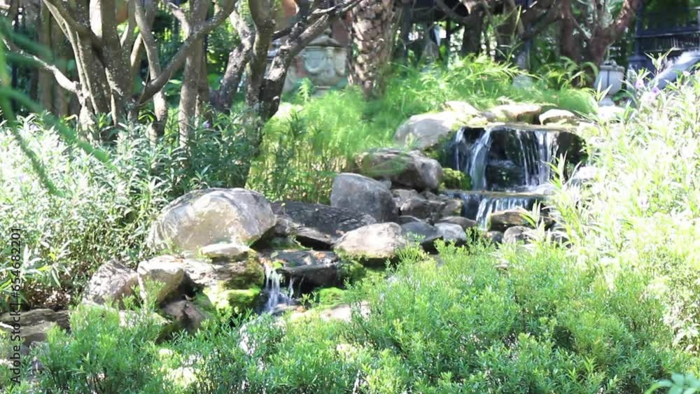 Water fall with sunlight beautiful view nature, stock footage Water fall with sunlight beautiful view nature, stock footage