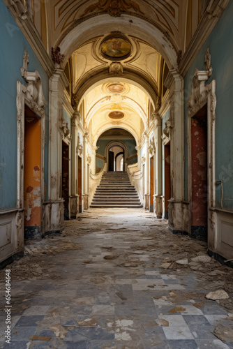 The interior of an ex insane asylum in italy