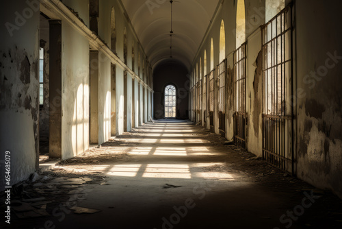 The interior of an ex insane asylum in italy