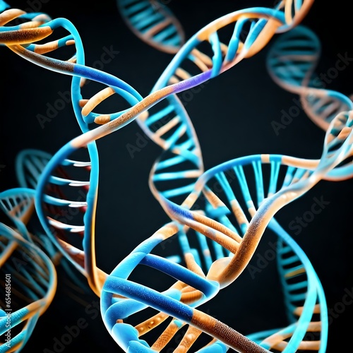 3d render of dna helix