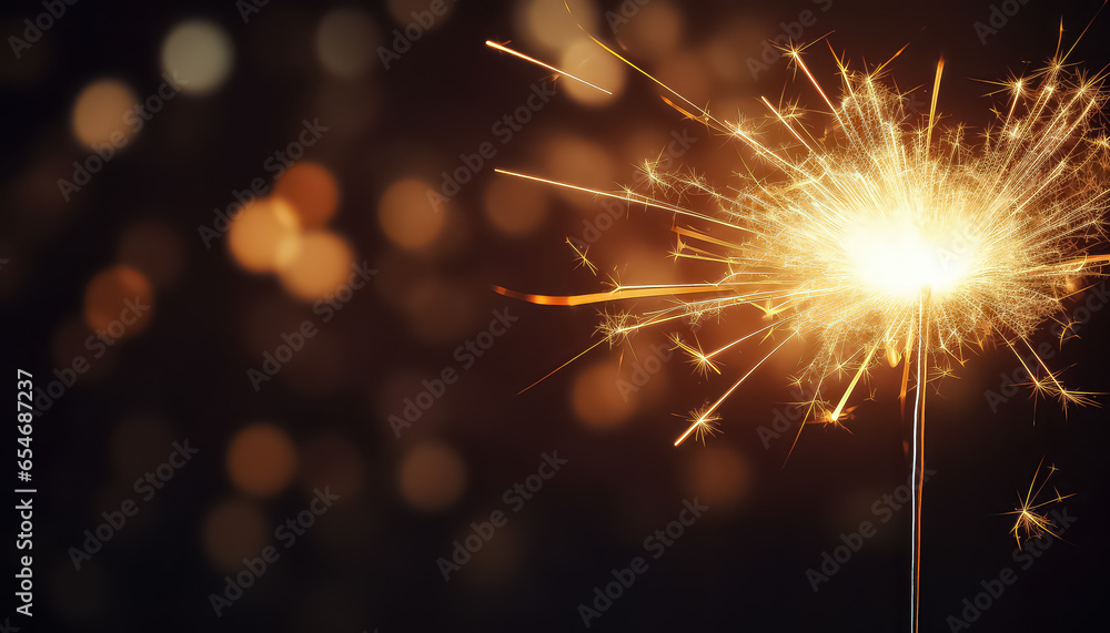 A sparkler on a ryzwashed background during a diwali in India - obrazy, fototapety, plakaty 