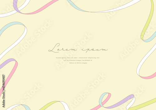Cute ribbon vector design frame	