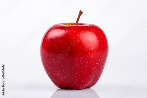 fresh red apple on a white screen background generative ai