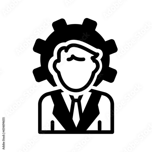 Solid black icon for Manager