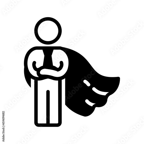 Solid black icon for Lead