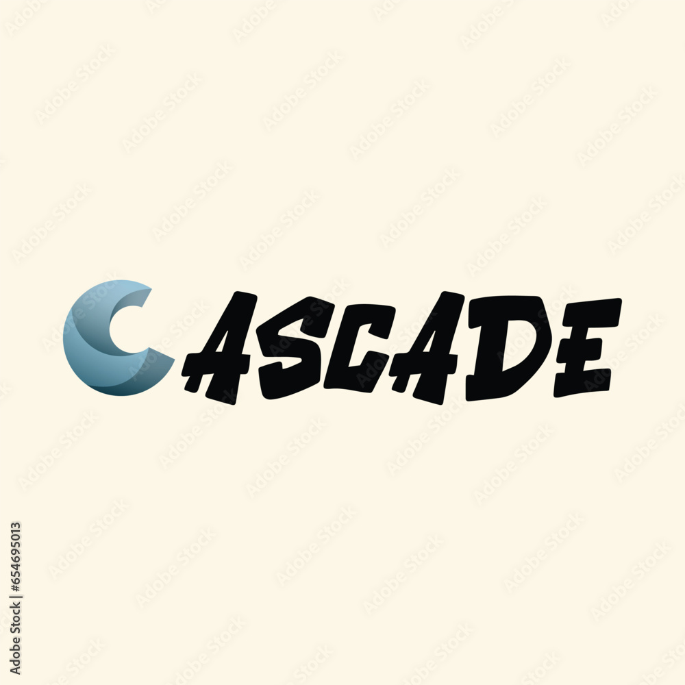 cascade elegant combinational mark logo concept, incredibly luxury and