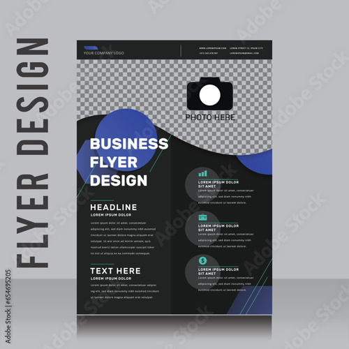 creative business brochure flyer design with vibrant colors template design illustration