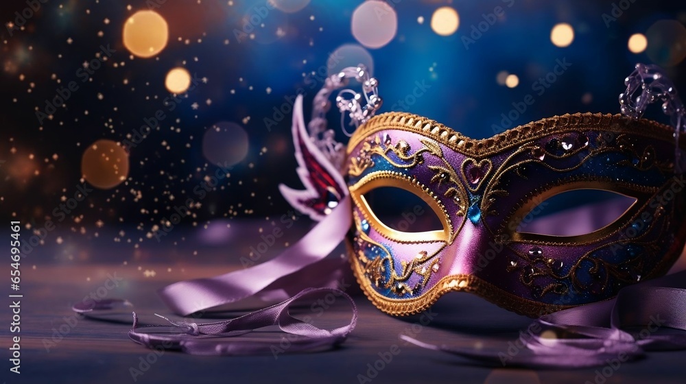 carnival mask with glittering copy space background
 - obrazy, fototapety, plakaty 