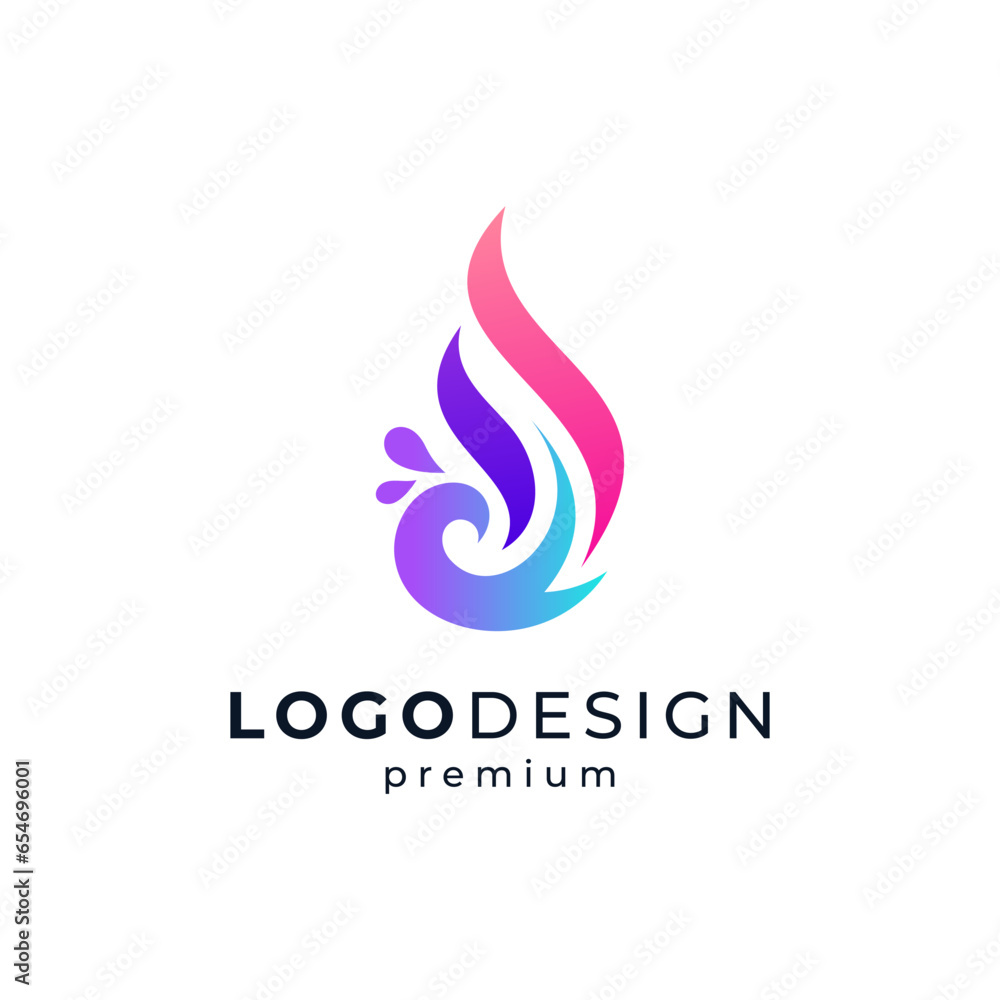 Obraz premium colorful and beauty bird for business, finance or cosmetics logo design