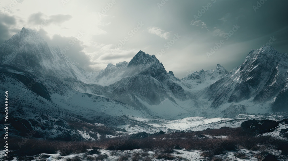 Frosty Peaks: The Majestic Silence of Snow-Blanketed Mountains