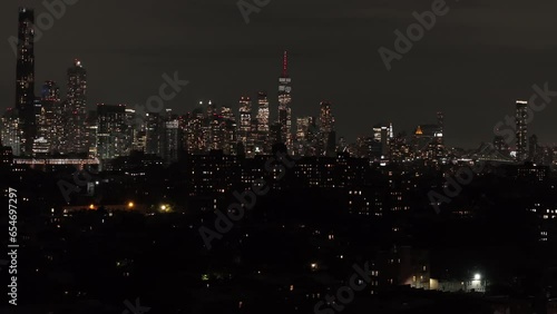 Wallpaper Mural Aerial shot of New York City at night Torontodigital.ca
