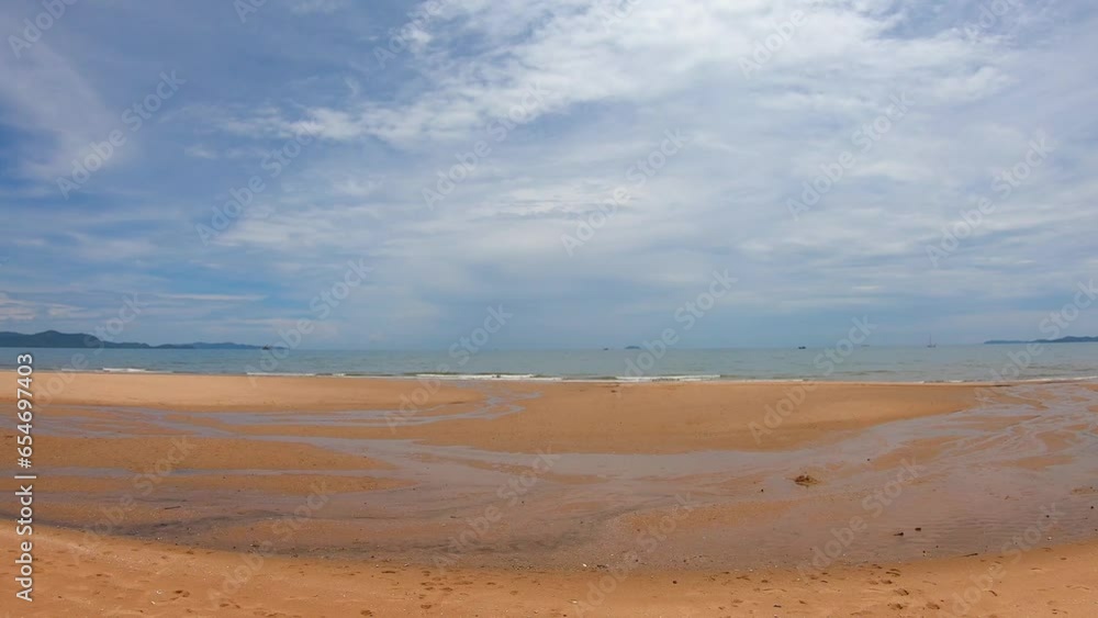 Beach and sky at Chonburi, Thailand high quality video nature sea background Beach and sky at Chonburi, Thailand high quality video nature sea background