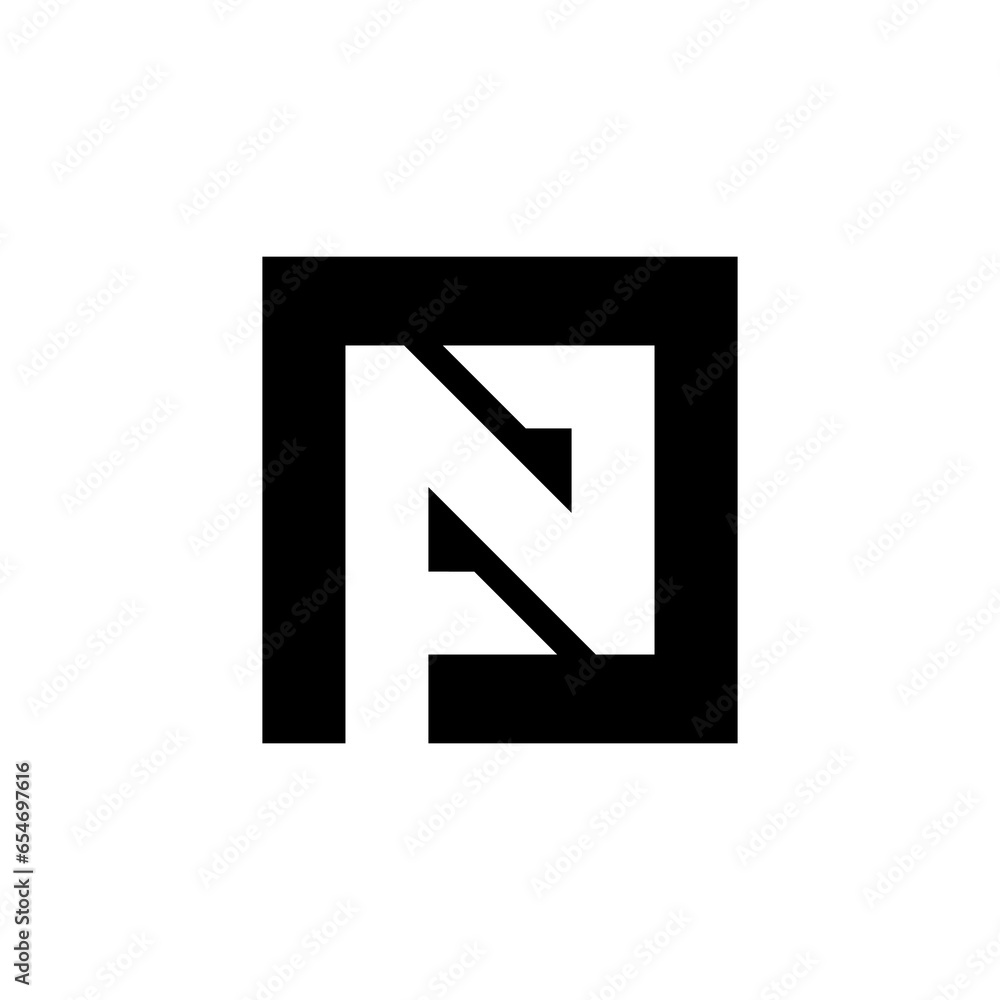 Fototapeta premium PN Monogram negative space logo designs
