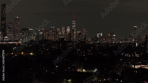 Wallpaper Mural Aerial shot of New York City at night Torontodigital.ca