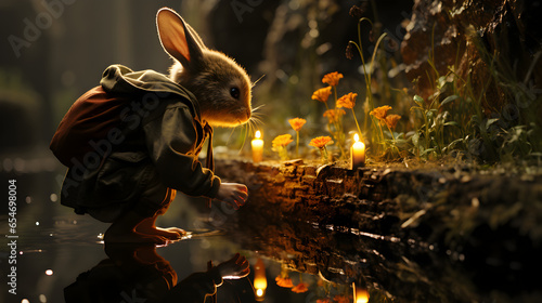 Captivating Moments In Bunny-hood. Ai Generated.