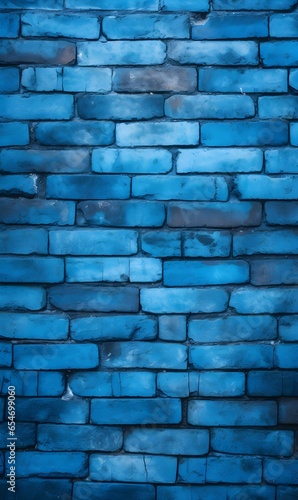 Blue brick wall texture background