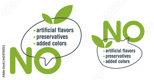 NO preservatives, artificial flavors, added colors