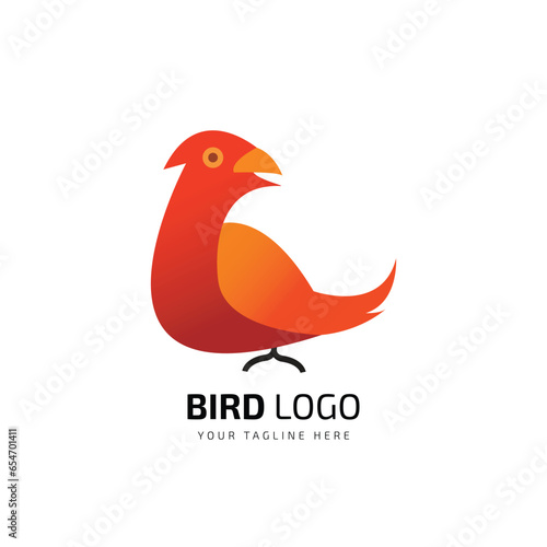 Bird Logo abstract design vector icon photo