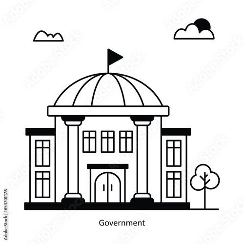 Government vector Solid  Design illustration. Symbol on White background EPS 10 File 