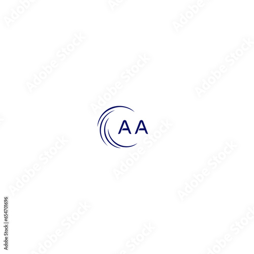 AA logo. A A design. White AA letter. AA, A A letter logo design. Initial letter AA linked circle uppercase monogram logo.