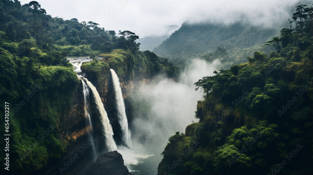 Dun Hinda waterfall in Sri Lanka