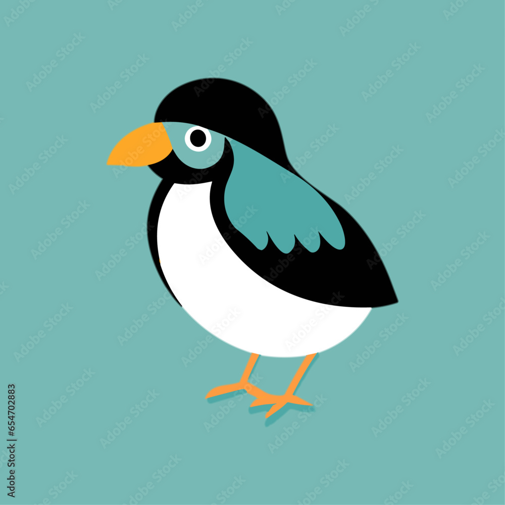 Fototapeta premium Draw vector illustration character design sticker funny bird cartoon style art and illustration