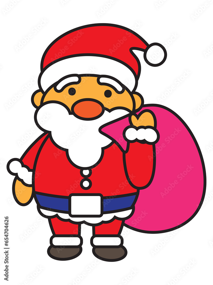 Cute Santa Claus on the happy festival of Christmas and New Year Cute Santa Claus on the happy festival of Christmas and New Year