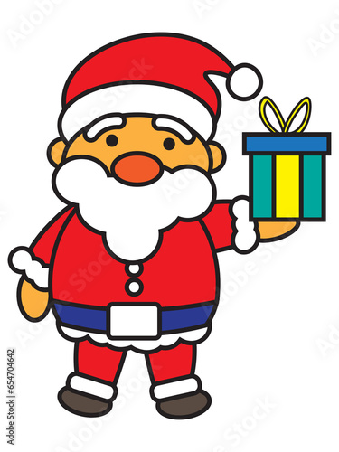 Cute Santa Claus on the happy festival of Christmas and New Year