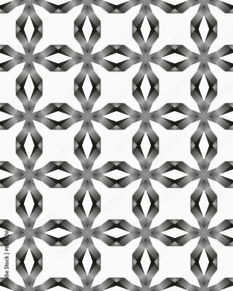 White and gray floral seamless pattern Background Traditional Arabic geometric ornament White and gray floral seamless pattern Background Traditional Arabic geometric ornament