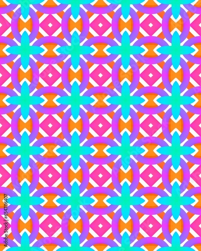 Seamless multicolored gradient element seamless pattern with Fresh modern shapes repeat background