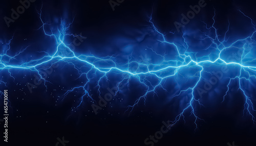 lightning strike on a black background  in the style of azure  electric fantasy