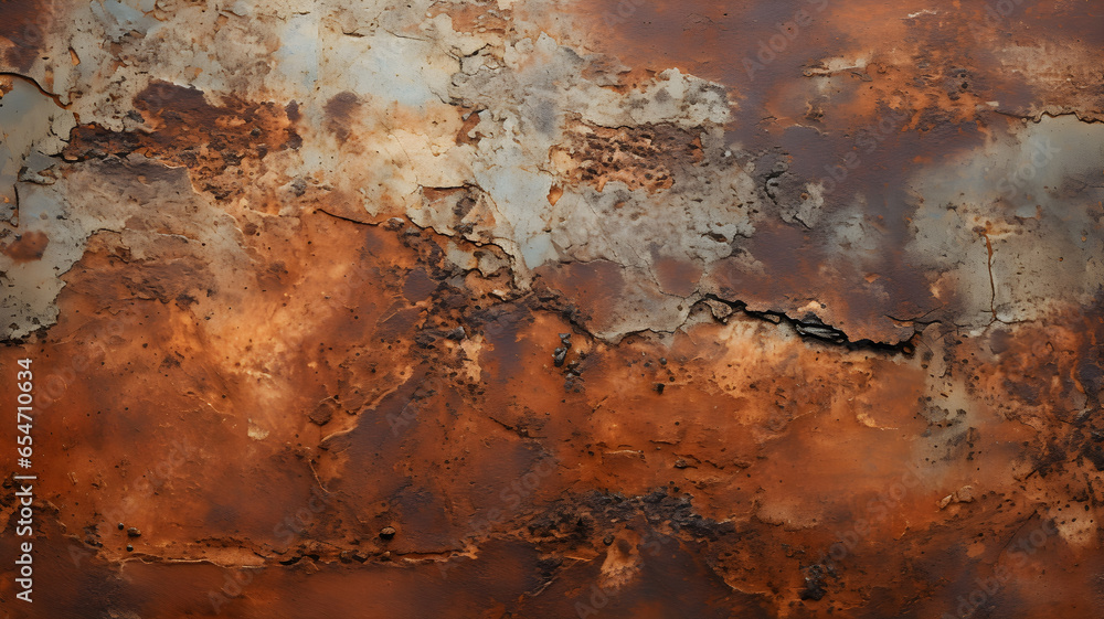 Rusty Metal and Website Background, Illustration, generative ai	