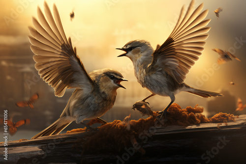 fellow birds fighting photo
