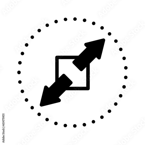 Solid black icon for Extent