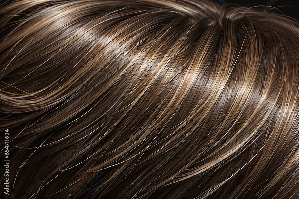 Beautiful healthy shiny hair texture, generative ai. Beautiful healthy shiny hair texture, generative ai.