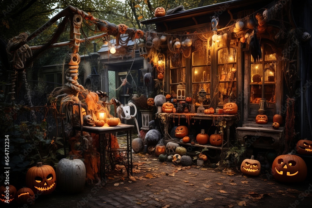 Halloween House, a Kid-Friendly Pumpkin Paradise, Jack-o'-Lanterns, Lights, and Spooky Fun for Children Halloween House, a Kid-Friendly Pumpkin Paradise, Jack-o'-Lanterns, Lights, and Spooky Fun for Children